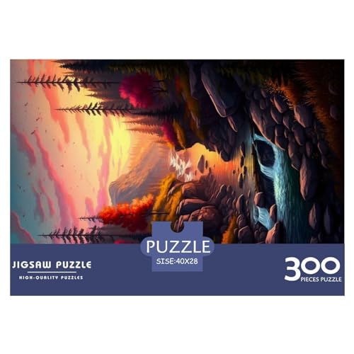 Beautiful_River Puzzles 300 Teile, kreatives rechteckiges großes Familienpuzzlespiel, Kunstwerk für Erwachsene, 300 Teile (40 x 28 cm) von NIXCON