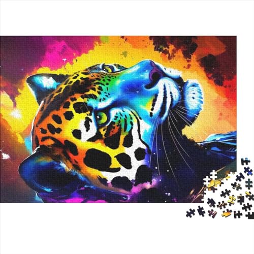 Cosmic Jaguar Gifts 500-teiliges Puzzle für Erwachsene – Holzpuzzles – Relax-Puzzlespiele – Denksport-Puzzle 500 Teile (52 x 38 cm) von NIXCON