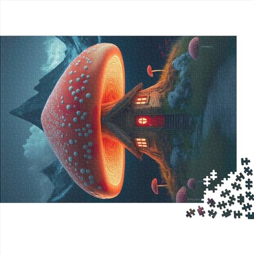 Creative A Mushroom Home Puzzle für Erwachsene, 1000 Teile, Puzzles für Kinder, Familie, herausfordernde Spiele, Spielzeug, Geschenke, 1000 Teile (75 x 50 cm) von NIXCON