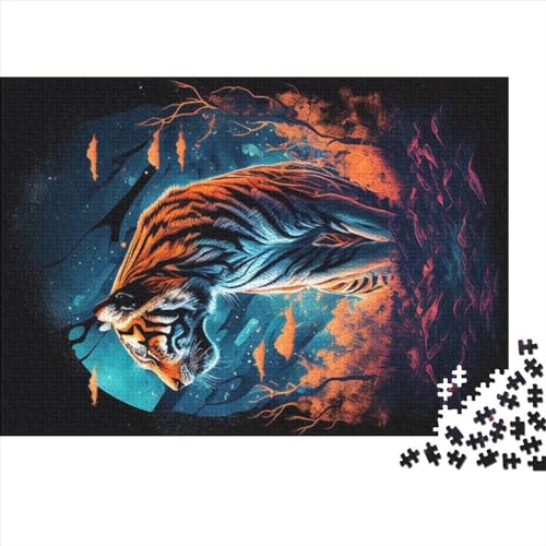 Creative Der Tiger-Puzzle für Erwachsene, 1000-teiliges Puzzle für Kinder, Familie, herausfordernde Spiele, Spielzeug, Geschenke, 1000 Teile (75 x 50 cm) von NIXCON