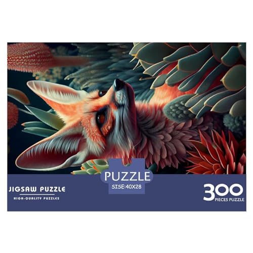 Fantasietiere, Natur, Fuchs, 300-teiliges Puzzle für Erwachsene, kreatives rechteckiges Holzpuzzle, Geschenk für Freunde und Familie, 300 Teile (40 x 28 cm) von NIXCON