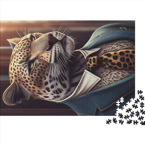 Jaguar-Anzug, Tierkleidung, Puzzle, 1000 Teile, für Erwachsene, Puzzle, Lernspiele, 1000 Teile (75 x 50 cm) von NIXCON
