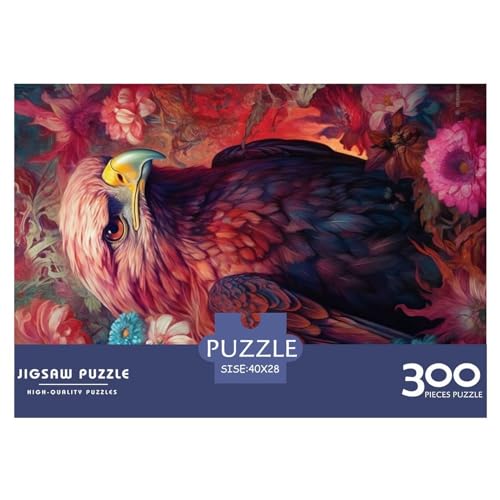 Kreative rechteckige Puzzles für Erwachsene, 300 Teile, Der Adler und der Garten, Holzpuzzle, praktisches Spiel, Familiendekoration, 300 Teile (40 x 28 cm) von NIXCON