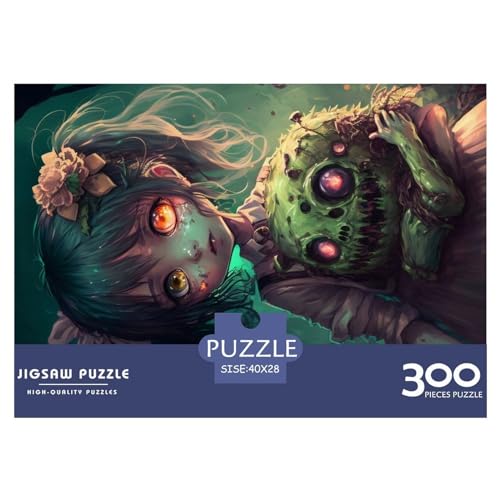 Kreative rechteckige Puzzles für Erwachsene, 300 Teile, Zombie-Holzpuzzle, praktisches Spiel, Familiendekoration, 300 Teile (40 x 28 cm) von NIXCON