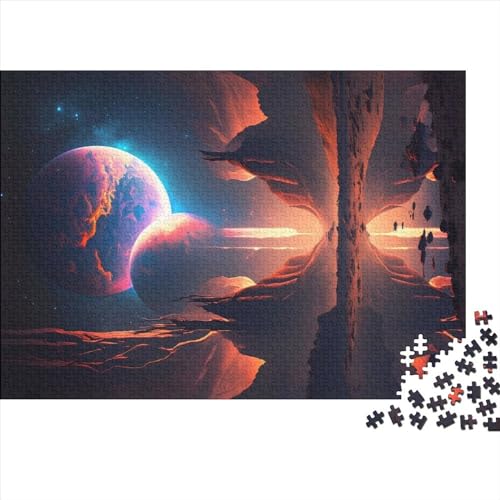 Kreatives Fantasy_Cosmic_Dreamscape-Geschenk aus Holz, 1000 Teile, Puzzle für Erwachsene, rechteckiges Puzzle, Gehirnübungs-Herausforderungsspiel, 1000 Teile (75 x 50 cm) von NIXCON