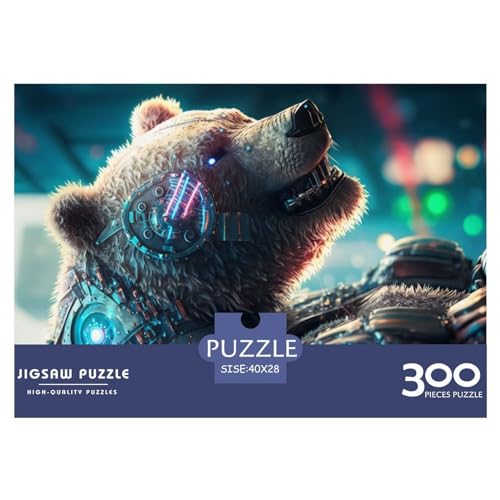 Mechanischer Bär, Puzzle für Erwachsene, 300 Teile, Spielzeug, Familien-Puzzlespiele, Geburtstagsgeschenke, Puzzle für Jungen und Mädchen, 300 Teile (40 x 28 cm) von NIXCON