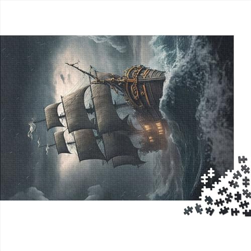 Puzzle 1000 Teile für Erwachsene Piratenschiff-Puzzle für Erwachsene 1000 Teile (75 x 50 cm) von NIXCON