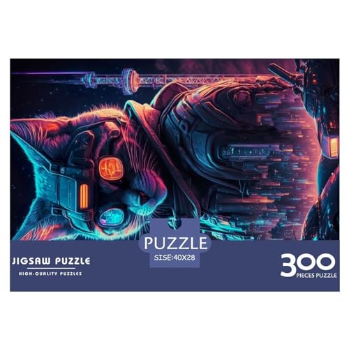 Puzzle 300 Teile für Erwachsene, Katze, Mensch, Puzzle für Erwachsene, 300 Teile (40 x 28 cm) von NIXCON