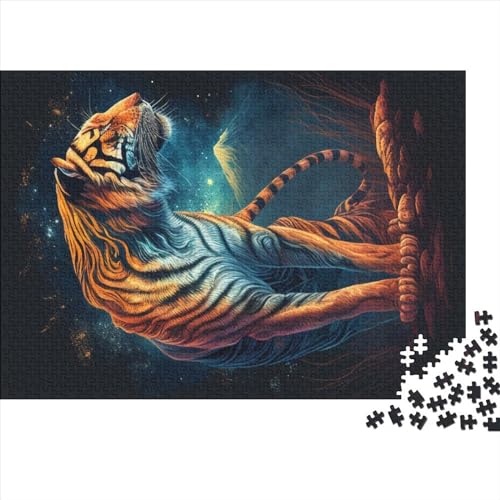 Puzzle 500 Teile für Erwachsene EIN Tiger in der Nacht Puzzle für Erwachsene 500 Teile (52x38cm) von NIXCON