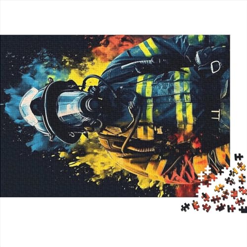 Puzzle für Erwachsene, Feuerwehrmann, bunt, 1000 Teile, Holzpuzzle für Kinder ab 12 Jahren, herausforderndes Spiel, 1000 Teile (75 x 50 cm) von NIXCON