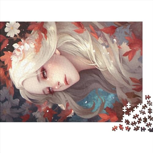 Puzzle für Erwachsene Proud_Flower_Maiden 1000-teiliges Holzpuzzle für Kinder ab 12 Jahren, herausforderndes Spiel 1000 Teile (75 x 50 cm) von NIXCON