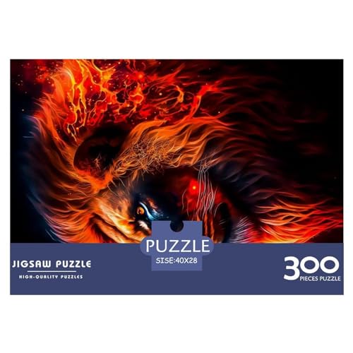Puzzles 300 Teile für Erwachsene, Löwenpuzzle, Holzbrettpuzzles, Familiendekoration, 300 Teile (40 x 28 cm) von NIXCON