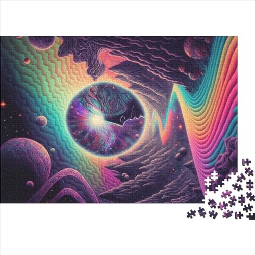 Puzzles für Erwachsene, 1000 Teile, psychedelisches Geschenk, Holzbrettpuzzles für Erwachsene, lustig, 1000 Teile (75 x 50 cm) von NIXCON