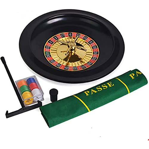 Suuim 10-Zoll-Roulette-Set, Casino-Spiele, Roulette-Rad-Set, komplettes Set, Freizeit-Tischspiele, perfekt für einen Spieleabend zu Hause oder eine Party zu Hause von Suuim