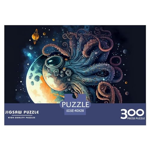 Weltraum-Tintenfisch-Puzzle für Erwachsene, 300-teiliges Spielzeug, Familien-Puzzlespiele, Geburtstagsgeschenke, Puzzle für Jungen und Mädchen, 300 Teile (40 x 28 cm) von NIXCON