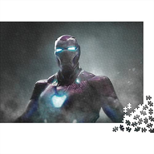 1000 Teile Iron Man Puzzle,Geschicklichkeitsspiel Für Die Ganze Familie, Marvel Movie Puzzle,farbenfrohes Legespiel Für Puzzle Und Erwachsene 1000pcs (75x50cm) von NIXNUT