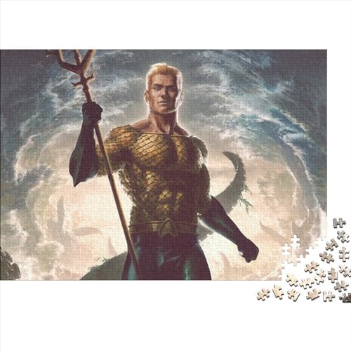 Aquaman Jigsaw Puzzle 300 Piece,Movie and Anime Characters Jigsaw Puzzles for Adults & Teenager Difficult and Challenge Puzzle Game (Wooden Material) 300pcs (40x28cm) von NIXNUT