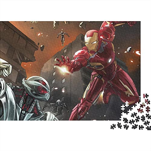 Iron Man 1000 Teile Personalisierte Herausforderndes Für Erwachsene Puzzle,Marvel Movie Farbenfrohes Legespiel,DIY Kit Unique Gift Home Decor Puzzle 1000pcs (75x50cm) von NIXNUT