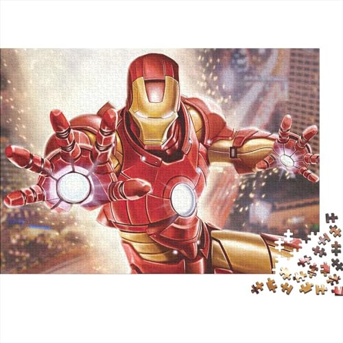 Iron Man 1000 Teile Personalisierte Herausforderndes Für Erwachsene Puzzle,Tony Stark Marvel Animation Farbenfrohes Legespiel,DIY Kit Unique Gift Home Decor Puzzle 1000pcs (75x50cm) von NIXNUT