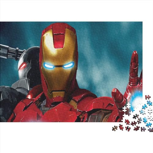 Iron Man Puzzle, Tony Stark Marvel Animation Puzzle 300 Teile, 300 Teile Puzzle Geschenk Für Erwachsene, Lernspiele, Home Decoration Puzzle 300pcs (40x28cm) von NIXNUT