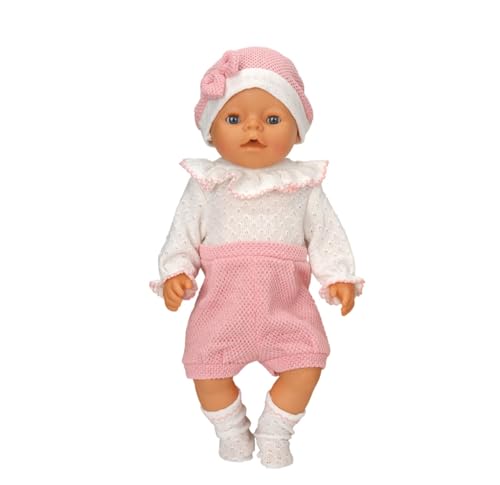 NIXNUT Puppenkleidung Kleid Spitze T-Shirt Top Shorts Anzug mit Hut Socken für American Girl Doll 45,7 cm von NIXNUT