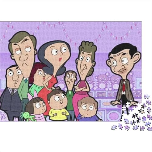 Puzzle 1000 Teile,buntes Mr. Bean Puzzle Mit Kräftigen Farben,Home Decor,Geschicklichkeitsspiel Movie Characters Puzzle Für Die Ganze Familie,schöne Geschenkidee 1000pcs (75x50cm) von NIXNUT