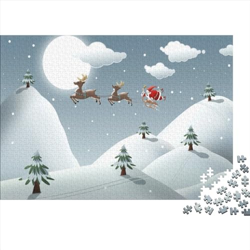 Puzzle 500 Teile,buntes Christmas Puzzle Mit Kräftigen Farben,Home Decor,Geschicklichkeitsspiel Cute Cartoon Animation Puzzle Für Die Ganze Familie,schöne Geschenkidee 500pcs (52x38cm) von NIXNUT