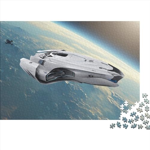 Spaceships of The Future Puzzle 300 Teile, personalisierte Herausforderndes Für Erwachsene The Future of Science Fiction Puzzle,DIY Kit Unique Gift Home Decor 300pcs (40x28cm) von NIXNUT