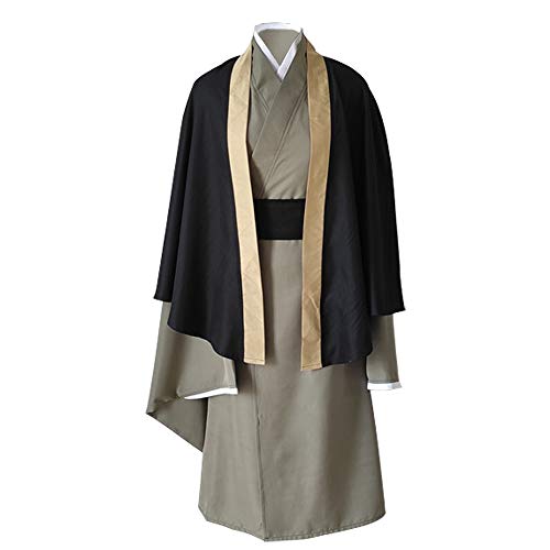 NIXU Anime Bungou Stray Dogs Fukuzawa Yukichi Cosplay Kostüm Uniform (M-Mittel, Grau) von NIXU