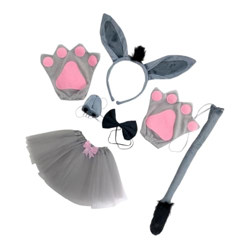 NIYANGLE 1 Satz Donkey Kostümset für Erwachsene Teiliges Tierkostüm mit Haarreif und Ohren für Halloween Karneval und Cosplay Events Kreative Tierverkleidung für Unvergessliche NIYANGLE 1 Satz Donkey Kostümset für Erwachsene Teiliges Tierkostüm mit Haarreif und Ohren für Halloween Karneval und Cosplay Events Kreative Tierverkleidung für Unvergessliche von NIYANGLE