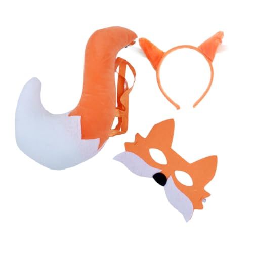 NIYANGLE 1 Satz Fuchskostüm für Teiliges Tierverkleidungsset mit Maske Haarreif und für Halloween Cosplay und Partys Hochwertiges Material Langlebig und NIYANGLE 1 Satz Fuchskostüm für Teiliges Tierverkleidungsset mit Maske Haarreif und für Halloween Cosplay und Partys Hochwertiges Material Langlebig und von NIYANGLE
