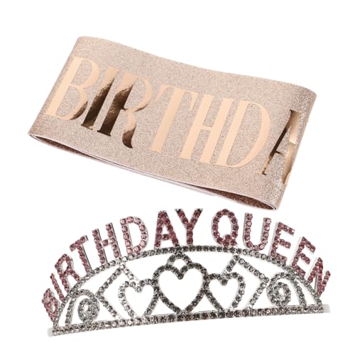 NIYANGLE 1 Satz Geburtstagskrone Party Alles Zum Geburtstag Krone Frauen Geburtstag Tiara Geburtstagsschärpe Und Krone Schärpe Und Tiara Der Geburtstagskönigin Dekoration Kronen Stoff NIYANGLE 1 Satz Geburtstagskrone Party Alles Zum Geburtstag Krone Frauen Geburtstag Tiara Geburtstagsschärpe Und Krone Schärpe Und Tiara Der Geburtstagskönigin Dekoration Kronen Stoff von NIYANGLE