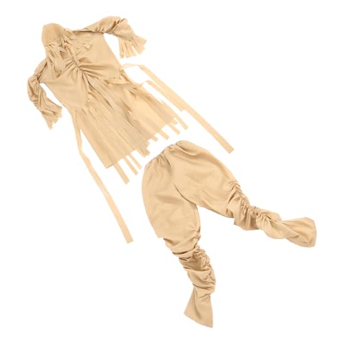 NIYANGLE 1 Satz Halloween-Maskerade-Show-Kostüme Halloweenkostüm Untotes Mumienkostüm kinderkostüme halloween kinderkostum halloween Halloween-Deko-Zubehör Mumienkostüm für Erwachsene Beige von NIYANGLE