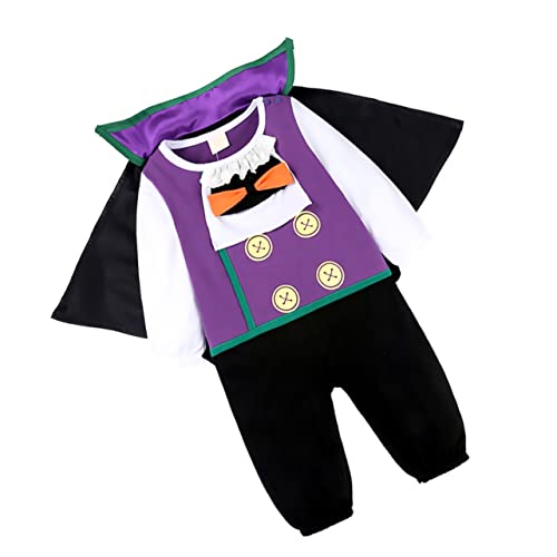 NIYANGLE 1 Satz Halloween Stram Pler Kleinkinder-outfit Halloween-kinderkleidung Halloween -kostüm Violett Baumwolle von NIYANGLE