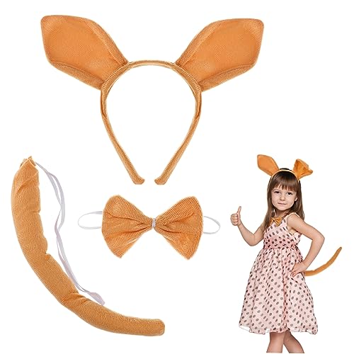 NIYANGLE 1 Satz Känguru -kopfschmuck Set Kostüm Stirnband Who Halloween Haarband Mädchen Junge Party Erwachsene Bogen Haarschmuck Hairband Haarreifen Tiere Kurzer Plüsch NIYANGLE 1 Satz Känguru -kopfschmuck Set Kostüm Stirnband Who Halloween Haarband Mädchen Junge Party Erwachsene Bogen Haarschmuck Hairband Haarreifen Tiere Kurzer Plüsch von NIYANGLE
