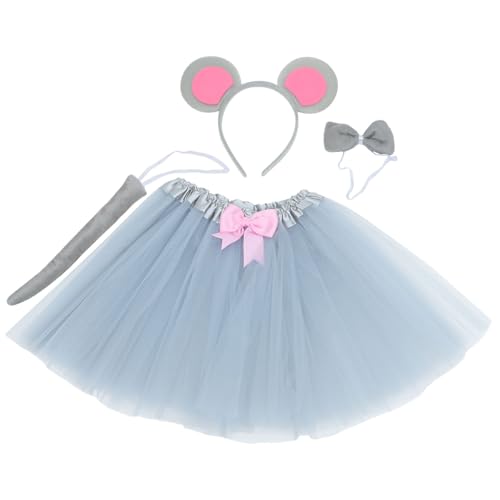 NIYANGLE 1 Satz Tierkostüm Set für Mäuse Haarband mit Tüllrock und Lustiges Cosplay Zubehör für Karneval Halloween und Festlichkeiten für Partys und Spielverkleidungen NIYANGLE 1 Satz Tierkostüm Set für Mäuse Haarband mit Tüllrock und Lustiges Cosplay Zubehör für Karneval Halloween und Festlichkeiten für Partys und Spielverkleidungen von NIYANGLE