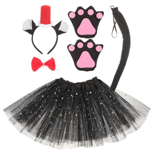 NIYANGLE 1 Satz Tierparty-Kostümzubehör Karikatur Katzenohren-Stirnband für Party Fälschung Katzenohren Cosplay Stirnband Katzenohren-Stirnband und Fliege Stoff von NIYANGLE