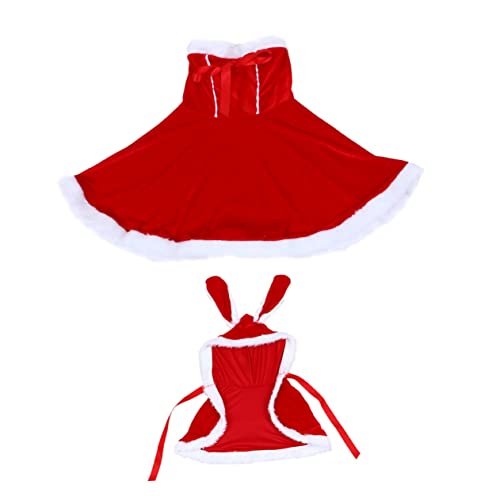 NIYANGLE 1 Satz Weihnachtsrock Anzug seidenband bandfeile weihnachts party hasenkostüme festival outfit für Frauen Erwachsene aufdecken Plüsch Partyschmuck Weihnachtskostüm kurzer Rock Samt NIYANGLE 1 Satz Weihnachtsrock Anzug seidenband bandfeile weihnachts party hasenkostüme festival outfit für Frauen Erwachsene aufdecken Plüsch Partyschmuck Weihnachtskostüm kurzer Rock Samt von NIYANGLE
