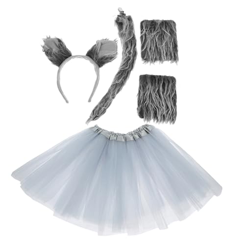 NIYANGLE 1 Satz Wolf Kostüm mit Haarreif Handschuhen und Tutu Rock Tier Cosplay Zubehör für Party Geburtstag und Bühnenaufführungen Hautfreundlich und NIYANGLE 1 Satz Wolf Kostüm mit Haarreif Handschuhen und Tutu Rock Tier Cosplay Zubehör für Party Geburtstag und Bühnenaufführungen Hautfreundlich und von NIYANGLE