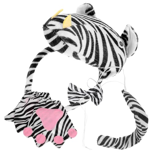 NIYANGLE 1 Satz Zebra-Kostümzubehör Halloween Ohren eines erwachsenen Zebras Tierkostüm für Erwachsene Zebraschwanz und Ohren Zebraschwänze Zebraschwanzkostüm Stoff NIYANGLE 1 Satz Zebra-Kostümzubehör Halloween Ohren eines erwachsenen Zebras Tierkostüm für Erwachsene Zebraschwanz und Ohren Zebraschwänze Zebraschwanzkostüm Stoff von NIYANGLE