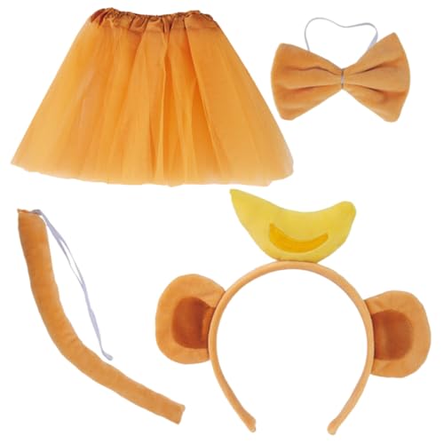 NIYANGLE 1 Set Affen Stirnband Anzug Affenschwanz Affenohr Kopfbedeckung Ohrige Tierohr Stirnbänder Affenohr Stirnband Lustige Party Cartoon Affen Kostüm Zubehör Hellbrauner Stoff NIYANGLE 1 Set Affen Stirnband Anzug Affenschwanz Affenohr Kopfbedeckung Ohrige Tierohr Stirnbänder Affenohr Stirnband Lustige Party Cartoon Affen Kostüm Zubehör Hellbrauner Stoff von NIYANGLE