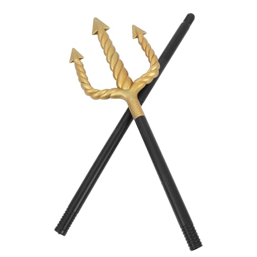 NIYANGLE 1 Set Goldener Dreizackstab: Kostüm-Requisite für Cosplay – Party-Requisite mit -Thema – ideal für Halloween-Cosplay NIYANGLE 1 Set Goldener Dreizackstab: Kostüm-Requisite für Cosplay – Party-Requisite mit -Thema – ideal für Halloween-Cosplay von NIYANGLE