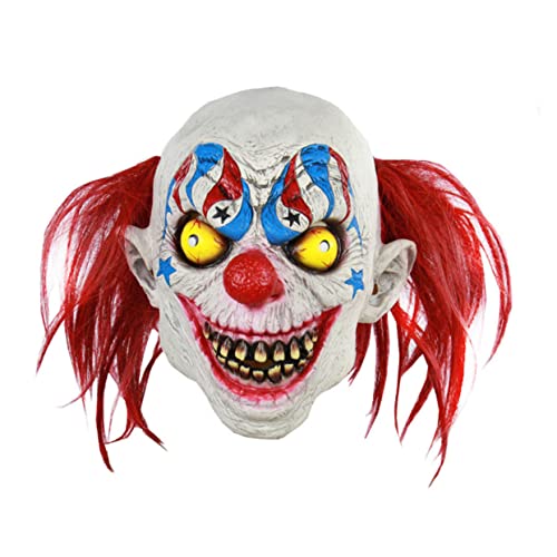 NIYANGLE 1 Stück Clown-Maske Kostümmasken für Erwachsene erschreckend gruselig kopfschmuck erschreckende gruselige Maske Gruselige Clown-Kopfbedeckung Emulsion Colorful von NIYANGLE