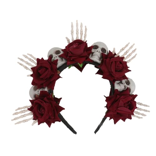NIYANGLE 1 Stück Halloween Kopfschmuck mit Rosenskelett Design Stilvolles Haar Accessoire für Halloween Party für Kostüme und Feierlichkeiten NIYANGLE 1 Stück Halloween Kopfschmuck mit Rosenskelett Design Stilvolles Haar Accessoire für Halloween Party für Kostüme und Feierlichkeiten von NIYANGLE