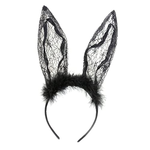 NIYANGLE 1 Stück Hasenohr Stirnband tierische stirnbänder Party-Haar-Accessoire Spitze Hasenohren Stirnband Erwachsene Haarzubehör süße Stirnbänder Ohr Haarband Spitzenstoff Schwarz NIYANGLE 1 Stück Hasenohr Stirnband tierische stirnbänder Party-Haar-Accessoire Spitze Hasenohren Stirnband Erwachsene Haarzubehör süße Stirnbänder Ohr Haarband Spitzenstoff Schwarz von NIYANGLE