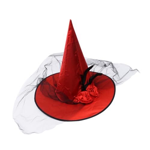 NIYANGLE 1 Stück Hexenhut für Damen und Herren Roter Kostüm Hut mit Netz und Federn für Halloween und Mottopartys Leicht Haltbar und zu Tragen Atmungsaktiv und Stylisch für Kostüm NIYANGLE 1 Stück Hexenhut für Damen und Herren Roter Kostüm Hut mit Netz und Federn für Halloween und Mottopartys Leicht Haltbar und zu Tragen Atmungsaktiv und Stylisch für Kostüm von NIYANGLE