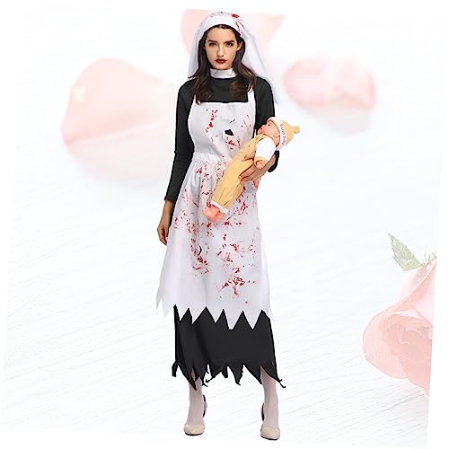 NIYANGLE 1 Stück Horror Nonne Kostüm Halloween-party-requisiten Geisterkostüm Schreckliches Halloween-kostüm NIYANGLE 1 Stück Horror Nonne Kostüm Halloween-party-requisiten Geisterkostüm Schreckliches Halloween-kostüm von NIYANGLE