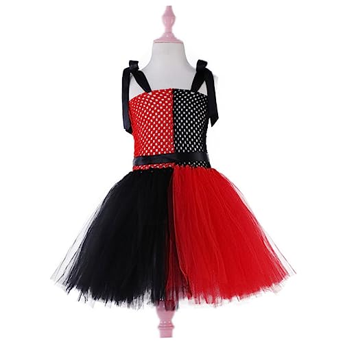 NIYANGLE 1 Stück Performance-Kleid kinderkleider kinderkleidung trachtenstutzen kleidung für weihnachten verkleidung costume Kostüm Party Mädchenkleid aus Clownkleid von NIYANGLE