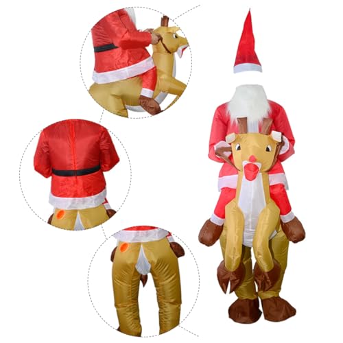 NIYANGLE 1 Stück elch und weihnachtsmann kostüm faschingskostüme aufblasbar inflatable costume Aufblasbares Kostüm Rentier-Aufblasanzug eincremehilfe dekoration Cosplay -Kostüm Party-Kostüm NIYANGLE 1 Stück elch und weihnachtsmann kostüm faschingskostüme aufblasbar inflatable costume Aufblasbares Kostüm Rentier-Aufblasanzug eincremehilfe dekoration Cosplay -Kostüm Party-Kostüm von NIYANGLE