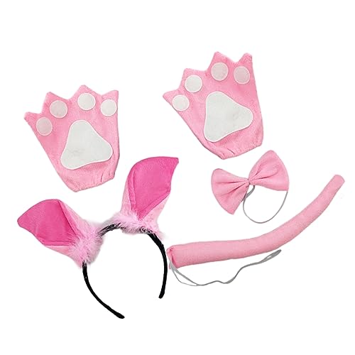 NIYANGLE 1Satz Schwein Kostüm Set für Teiliges Schweine Kostüm Zubehör mit Stirnband Fliege und Handschuhen Halloween Cosplay und Bühnenaufführungen Weiches Kuscheliges NIYANGLE 1Satz Schwein Kostüm Set für Teiliges Schweine Kostüm Zubehör mit Stirnband Fliege und Handschuhen Halloween Cosplay und Bühnenaufführungen Weiches Kuscheliges von NIYANGLE